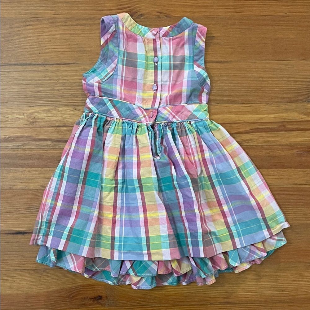 Ralph Lauren Plaid Madras Cotton Sleeveless Dress Infant Size 24 Months Preppy - Picture 6 of 12